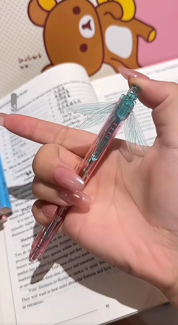 5.jpg Dragonfly Wing Retractable Gel Pen – Black Ink