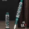Openwork Acrylic Fountain Pen – Silver-Tone Detail