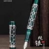 Openwork Acrylic Fountain Pen – Silver-Tone Detail