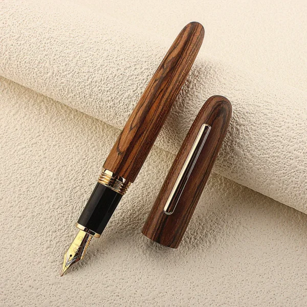 9056 Walnut-Style Wooden Fountain Pen