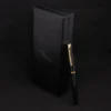 Black Fine-Nib Fountain Pen – 6-Cartridge Set