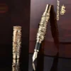Huabiao Dragon Fountain Pen – Gold-Tone Detail