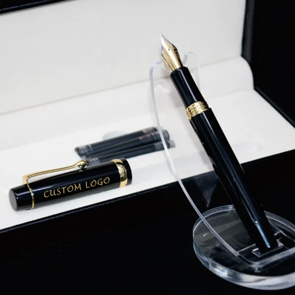 Gold-Trim Fountain Pen – Fine Nib