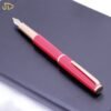 Red & Gold-Tone Fountain Pen – Fine Nib