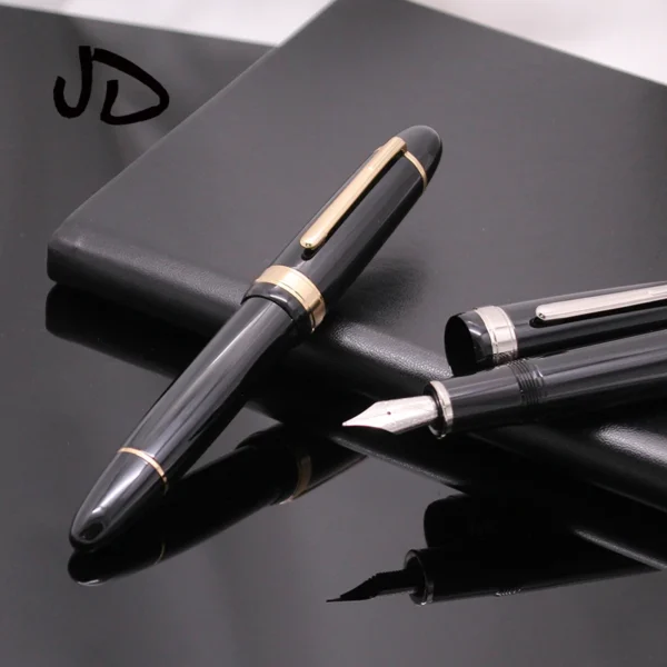 JD 149 Black Metal Fountain Pen – Gold or Silver Trim