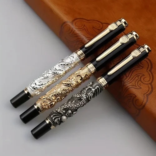 Dragon & Pearl Fountain Pen – Sculpted Dragon Detail
