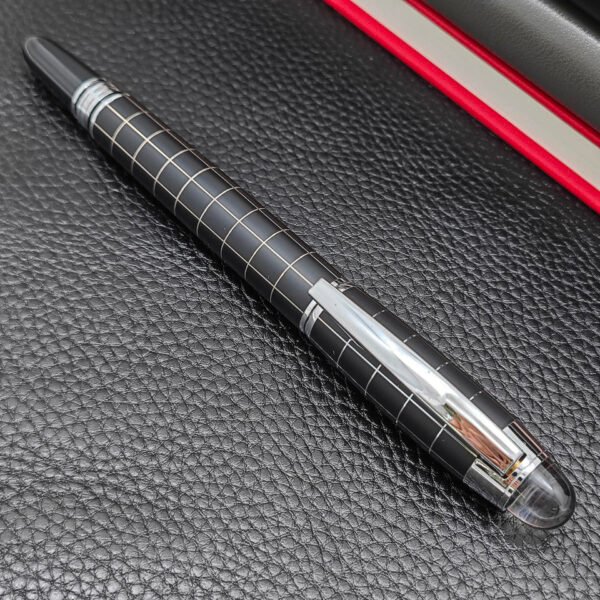 79 Black Grid Fountain Pen – Metal Barrel