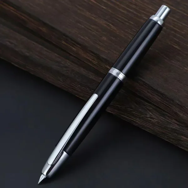 Retractable Metal Fountain Pen – 0.4mm Extra Fine Nib