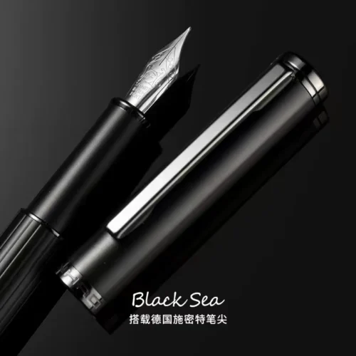 Black, Blue & Red Fountain Pen – Classic Writing Style