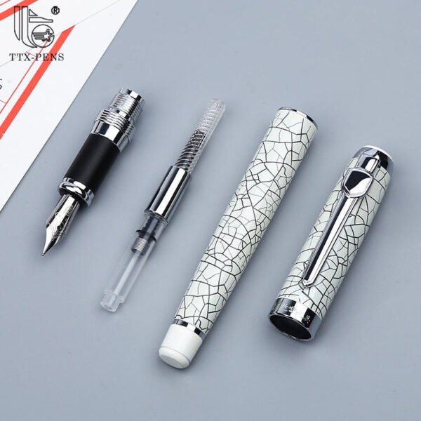 H2fbbdb399e724bd28c69fbeda8850e23C.jpg_960x960q80.jpg Crackle-Pattern Ceramic-Style Fountain Pen – Vintage Design
