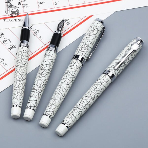 H3241f5bbfdac48ee9c2e4048f9f7c5995.jpg_960x960q80.jpg Crackle-Pattern Ceramic-Style Fountain Pen – Vintage Design