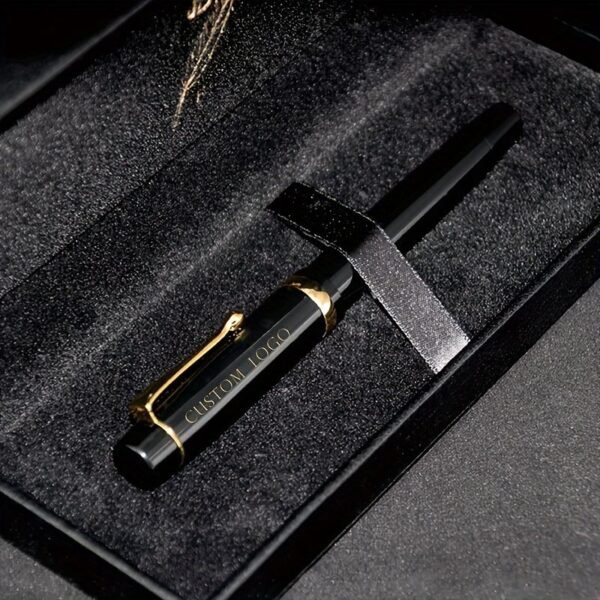 Black Metal Fountain Pen – Classic Iridium-Point Nib