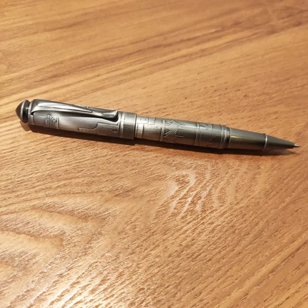 H399b8452ca17497fb23a5d507bd18441O.webp Copper-Tone Metal Rollerball Pen – Weighted Design