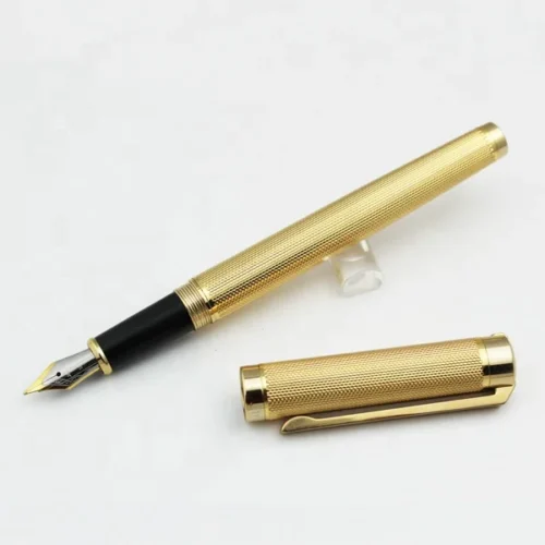 155 Gold-Tone Fountain Pen – Embossed Barrel