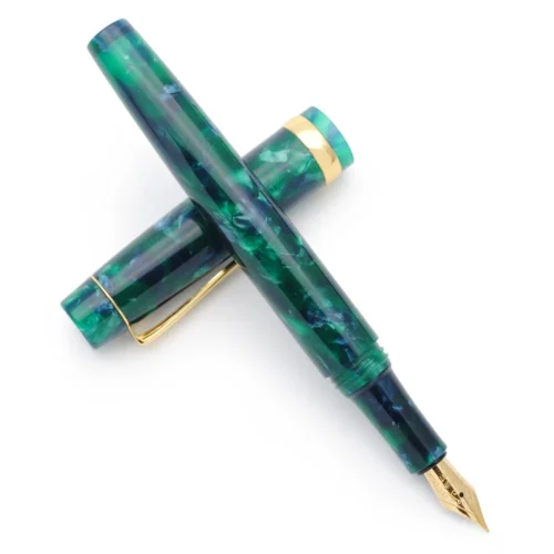 JX 002 Green Marble-Style Acrylic Fountain Pen