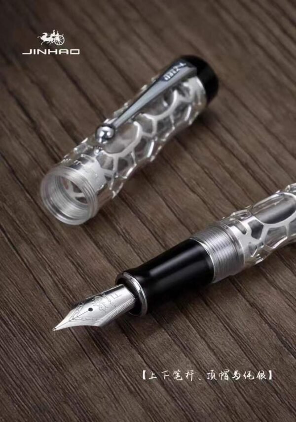 Century 100 Openwork Fountain Pen – Silver-Tone Detail