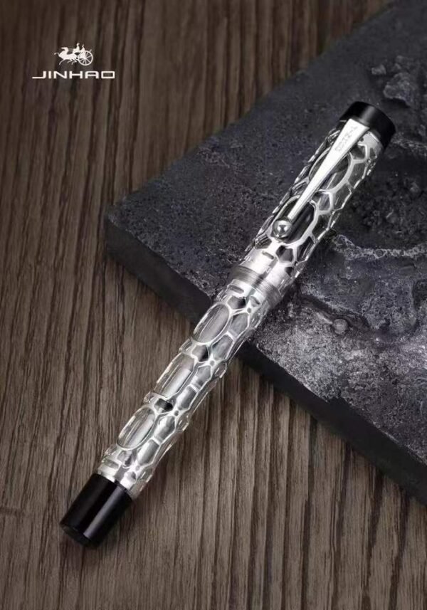Century 100 Openwork Fountain Pen – Silver-Tone Detail