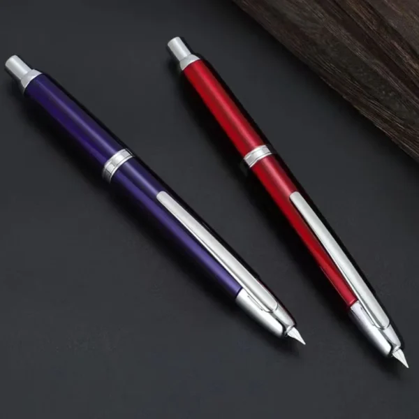 Retractable Metal Fountain Pen – 0.4mm Extra Fine Nib