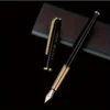Black Fine-Nib Fountain Pen – 6-Cartridge Set