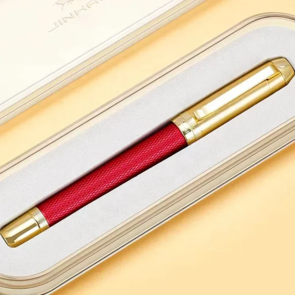 H56de3ed090c14e05b661fd7fd97481f1b.webp 92 Red Metal Fountain Pen – Fine Nib