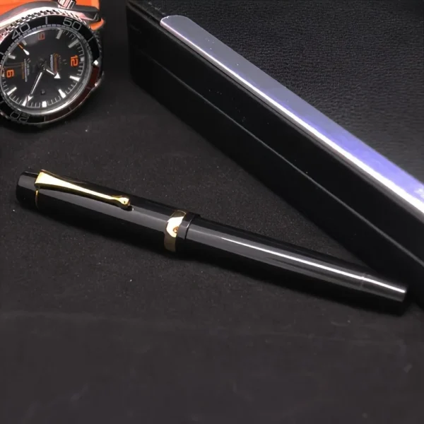 Black Metal Fountain Pen – Classic Iridium-Point Nib