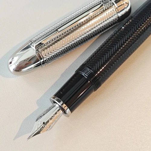 JD 149 Carved-Design Writing Pen – Classic Metal Finish