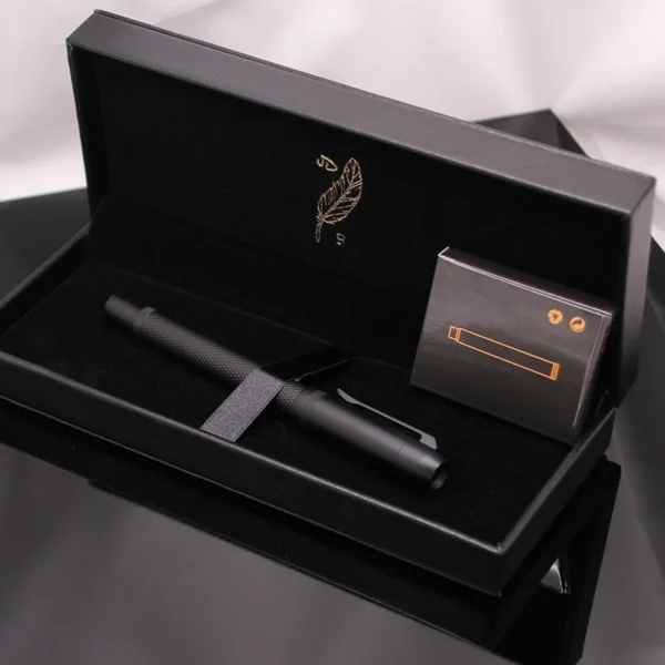 Matte Black Metal Fountain Pen – Converter Compatible