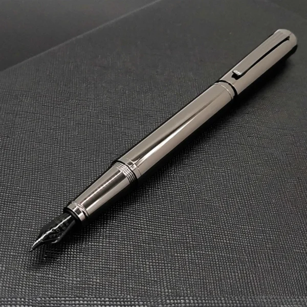 H68c6eaac74ab48b9a9fab833dfb1ee27e.webp JX 002 Matte Black Metal Fountain Pen