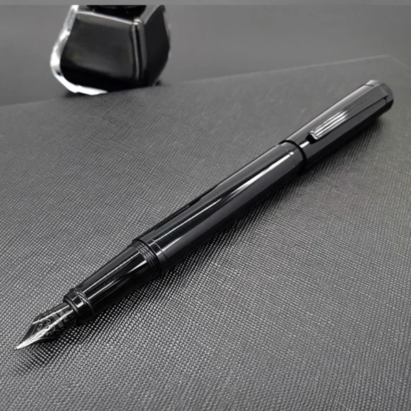 H7900537a606f4279ba1d89cc2febbbd7U.webp JX 002 Matte Black Metal Fountain Pen
