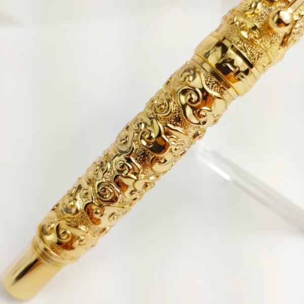 189 Ornamental Column Fountain Pen – Gold-Tone Finish