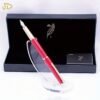 Red & Gold-Tone Fountain Pen – Fine Nib