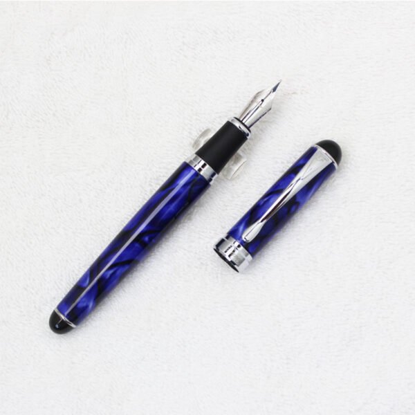 Blue Metal Fountain Pen – Modern Design