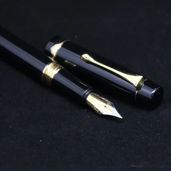 Black Metal Fountain Pen – Classic Iridium-Point Nib