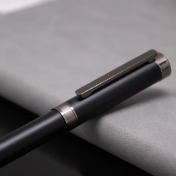 H92a86d9ce1be4b5b92f8445566654d7dN.webp Chrome & Black Twist-Action Ballpoint Pen