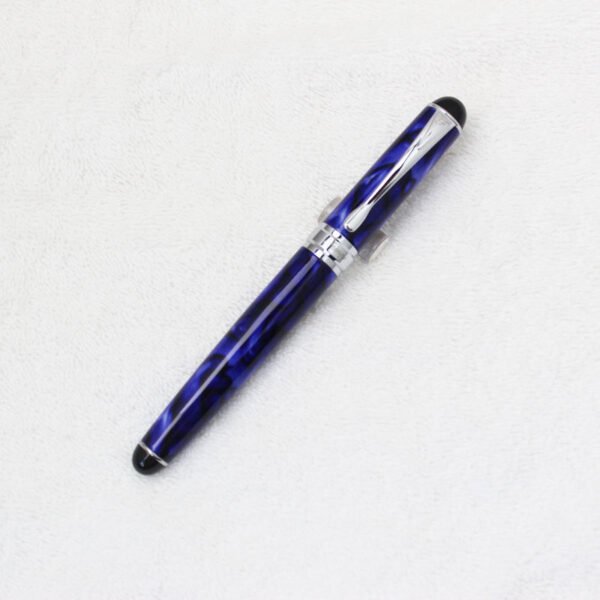 Blue Metal Fountain Pen – Modern Design
