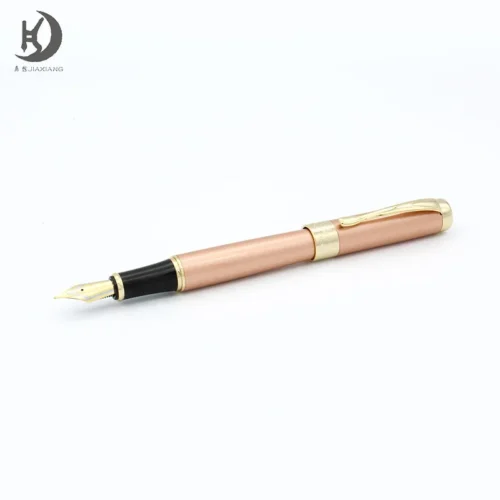 Colorful Metal Fountain Pen – Gold-Tone Trim