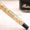 Dragon & Phoenix Red Fountain Pen – Ornate Gold-Tone Nib