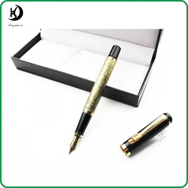 Horse Motif Fountain Pen – Gold-Tone Detail