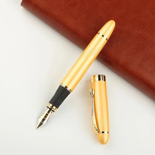 Metal Fountain Pen – Gold-Tone Medium Nib