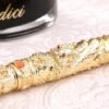 Dragon & Phoenix Red Fountain Pen – Ornate Gold-Tone Nib