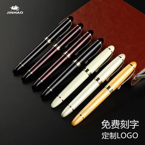 Metal Fountain Pen – Gold-Tone Medium Nib