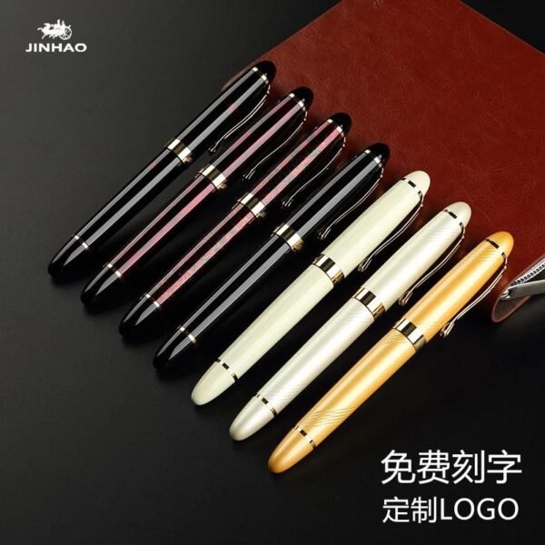Metal Fountain Pen – Gold-Tone Medium Nib