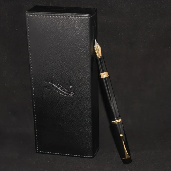 Black Metal Fountain Pen – Classic Iridium-Point Nib