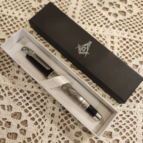 189 Engraved Symbol Fountain Pen – Vintage Black Finish