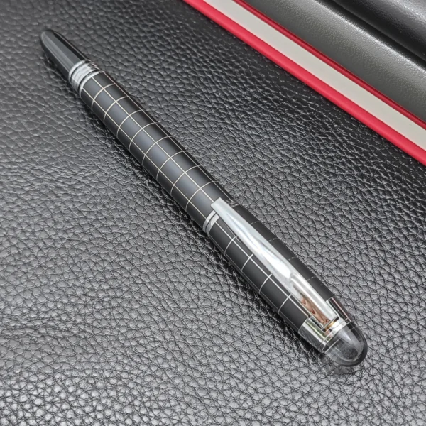 79 Black Grid Fountain Pen – Metal Barrel