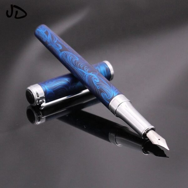 Hb458e8d4f3184963a79dc5f0289b1ad9L.jpg_960x960q80.jpg Blue & Red Fountain Pen – Modern Two-Tone Design