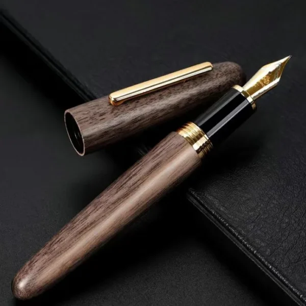 9056 Walnut-Style Wooden Fountain Pen