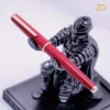 Red & Gold-Tone Fountain Pen – Fine Nib