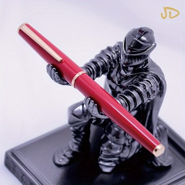 Red & Gold-Tone Fountain Pen – Fine Nib
