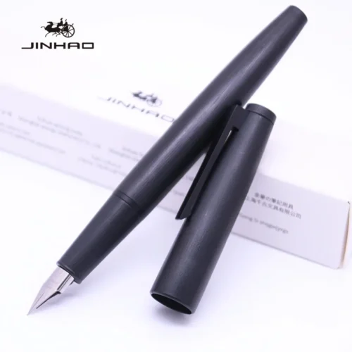 80 Brushed Black Fountain Pen – Classic Design